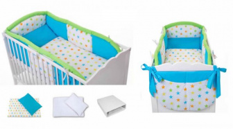 Souprava do postýlky Stars 8 dílů - vzor 15