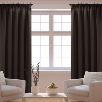 Závěs 140/250 cm- tmavě hnědý