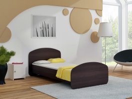 Postel Junior 180x90 cm s roštem a matrací - wenge