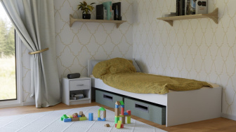 Noční stolek Kava - bílá mat TOP CENA !!!