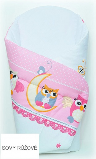 Zavinovačka classic sovy růžové