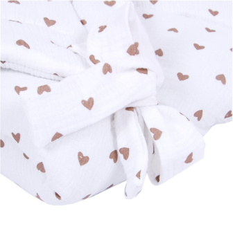 Zavinovačka mušelínová - hnedé srdiečko