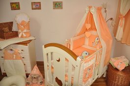 Souprava do postýlky žirafa lososová 10 dílů