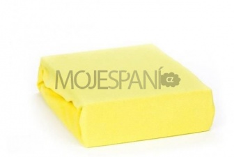 Frote prostěradlo s gumkou 180/200 cm - žlutá