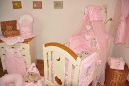 Souprava do postýlky žirafa růžová 15 dílů