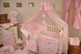 Souprava do postýlky žirafka růžová 15 dílů