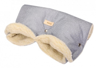 Rukávník na madla kočárků - světle šedý