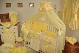 Souprava do postýlky žirafka žlutá 15 dílů
